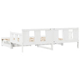 Daybed with Trundle and Drawers without Mattress White 80x200 cm 3302228