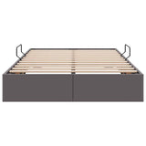 Storage Bed with Mattress Grey 120 x 200 cm Faux leather 3369943