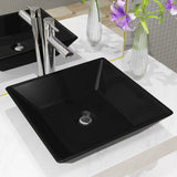 Basin Ceramic Square Black 41.5x41.5x12 cm 142739