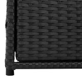 Garden Storage Cabinet Black 55x59x69 cm Poly Rattan 365555