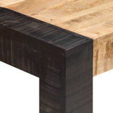 289654 Dining Table 140x70x76 cm Solid Rough Mango Wood