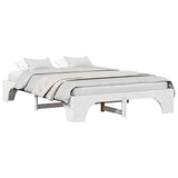 Bed Frame White 160 x 200 cm Solid Pine Wood 872939