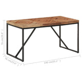 Dining Table 140x70x76 cm Solid Acacia and Mango Wood 323548
