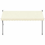 Retractable Awning Cream 350x150 cm Fabric and Steel 368748