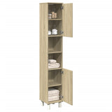 Bathroom Cabinet Sonoma Oak 30.5x30x179 cm Engineered Wood 849631