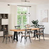 Dining Table Legs A-Shaped 2 pcs Black 60x cm Steel 4012848