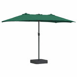 Garden Parasol Green 385 x 209 x 244 cm Polyester and Steel 42003276