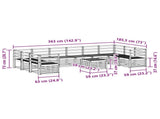 Outdoor Sofa Set 11 pcs Natural Solid Acacia Wood 3375579