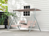 2 Seater Garden Swing Chair Patio Rocking Bench w/ Tilting Canopy, Double Padded Seats, Storage Bag T3398P315889