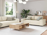 Sofa 2 pcs Beige Linen 3324688