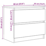TV Cabinet White 60x35x54 cm Engineered Wood 861778