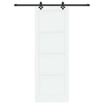 Sliding Door Manual White and black 83 x 232 cm 3333509