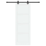 Sliding Door Manual White and black 83 x 232 cm 3333509
