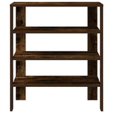 Shoe Rack Smoked Oak 61x32x70 cm Engineered Wood 859846