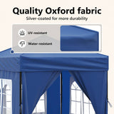 Folding Party Tent with Sidewalls Blue 2x2 m 93500