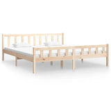 Bed Frame without Mattress Solid Wood 160x200 cm 810689