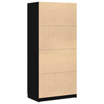 Wardrobe with Storage Black 80 x 51 x 180 cm Engineered wood 3333855