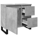 Bathroom Sink Cabinet Concrete Grey 65x33x60 cm Engineered Wood 857228