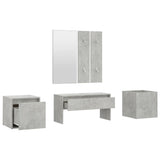 Hallway Furniture Set Concrete Grey Engineered Wood 3082066