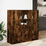 3 Piece Kitchen Cabinet Set Smoked Oak Engineered Wood 3324155