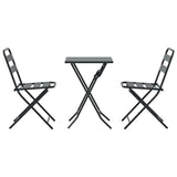 Garden Bistro Set Folding 3 pcs Anthracite Steel 42010318