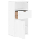 Side Cabinet with Drawer "ODDA" White 40x24x79 cm Solid Wood Pine 4103600