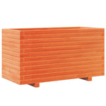 ZNTS Garden Planter Wax Brown 90x40x49.5 cm Solid Wood Pine 847375