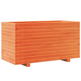 ZNTS Garden Planter Wax Brown 90x40x49.5 cm Solid Wood Pine 847375