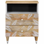 ZNTS Bedside Cabinet 50x33x60 cm Solid Wood Mango 4018674