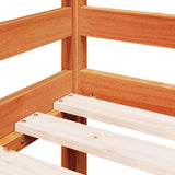 Kids' Loft Bed without Mattress with Ladder Wax Brown 90x190 cm Single 852399