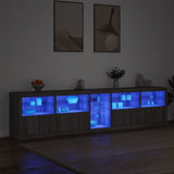 Sideboard with LED Lights Grey Sonoma 283x37x67 cm 3209028
