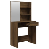 Dressing Table with Mirror Brown Oak 74.5x40x141 cm 820492