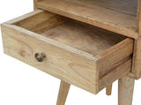Solid Wood Mini Oak-ish Bedside, 1 Drawer and Open Slot, Brown B2743P402923