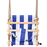 Baby Swing with Safety Belt Cotton Wood Blue 91801