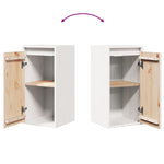 ZNTS Wall Cabinet White 30x30x60 cm Solid Wood Pine 813487