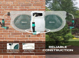 Retractable Hose Reel Wall Mounted, 202m Garden Hose Pipe Reel with Lock, Auto Rewind, 7 in 1 Spray T3398P314120