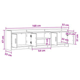 TV Cabinet 168 x 33 x 47 cm Concrete Grey Engineered Wood 8011182