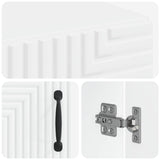 Bathroom Cabinet with Open Shelf HAARLEM White 30 x 31 x 190 cm 896815