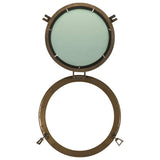 Porthole Mirror Wall Hanging 50 cm Aluminium and Glass 357854