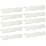 Garden Cover Profile 10 pcs 100 x 15 x 15 cm Steel White 8012965