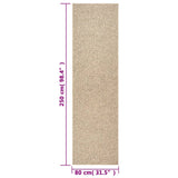 Rug ZIZUR 80x250 cm Jute Look Indoor and Outdoor 4006160