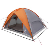 Camping Tent with Rainfly Water-resistant Dome Grey and Orange 42028532