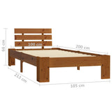 Bed Frame without Mattress Honey Brown 100x200cm Solid Wood Pine 283179