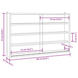 Wooden Collector's Display Case with Doors 60x8.5x37cm 4017386