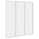Bath Screen Folding Frosted 132 x 140 cm Aluminium & PP Panel 42023505