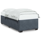 Bed Frame without Mattress Dark Grey Single Velvet 3284679