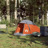 ZNTS Camping Tent Dome 1-Person Grey and Orange Waterproof 94790