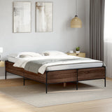 Bed Frame without Mattress Brown Oak 120x200 cm 3279806