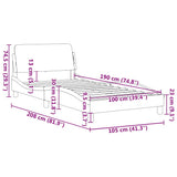Bed Frame "Dover" Black 100x190 cm Faux Leather 373269