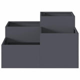 Garden Planter Anthracite 80 x 80 x 48 cm Steel 865843